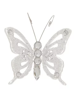 Deals ✔️ Myer Giftorium Luxe Silver Butterfly On Clip 👏