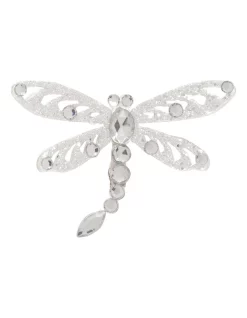 Brand new ⭐ Myer Giftorium Luxe Silver Dragonfly On Clip 🎁