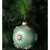 Best Pirce ❤️ Myer Giftorium Luxe Glass Snowflake Embellished BaubleMint: 10cm ❤️ -The Christmas Shop Sales unnamed file 1456