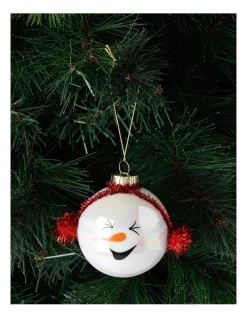 Budget 🥰 Myer Giftorium Merry & Bright Snowman Head Bauble With Earmuffs 🥰 -The Christmas Shop Sales unnamed file 1467