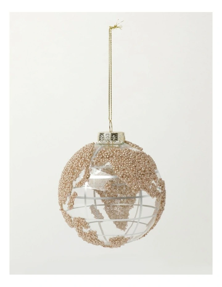 Promo β Myer Giftorium Luxe Glass Beaded Globe BaubleChampagne: 10cm π 4 Promo β Myer Giftorium Luxe Glass Beaded Globe BaubleChampagne: 10cm π - Image 2
