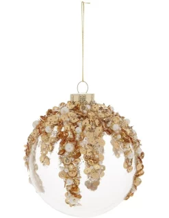 Coupon 🥰 Myer Giftorium Luxe Dripping Sequin, Beads & Pearls Bauble 💯