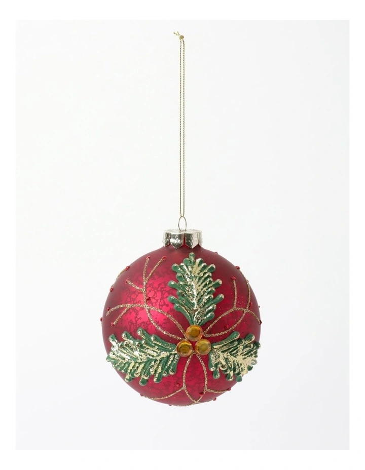 Cheap β Myer Giftorium Heirloom Glass Holly Leaf Bauble OrnamentRed: 10cm π 4 Cheap β Myer Giftorium Heirloom Glass Holly Leaf Bauble OrnamentRed: 10cm π - Image 2