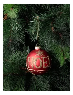 Cheapest ✨ Myer Giftorium Heirloom Glass Beaded 'NOEL' BaubleRed: 9cm ❤️