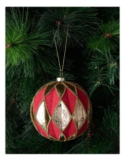 Buy ✨ Myer Giftorium Heirloom Flocked Diamond Embossed Bauble 🔥 -The Christmas Shop Sales unnamed file 1496