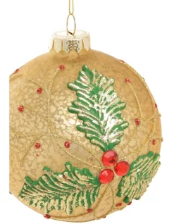 Hot Sale ⌛ Myer Giftorium Heirloom Gold Holly Leaf Bauble 😉 -The Christmas Shop Sales unnamed file 1499