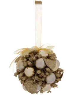 Flash Sale 🔔 Myer Giftorium Luxe Champagne Plastic Berry Kissing Ball 😀