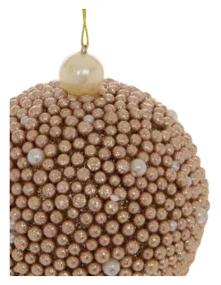 Flash Sale 🛒 Myer Giftorium Luxe Plastic Glittered Bead Bauble Pink: 8cm 👏 -The Christmas Shop Sales unnamed file 1551
