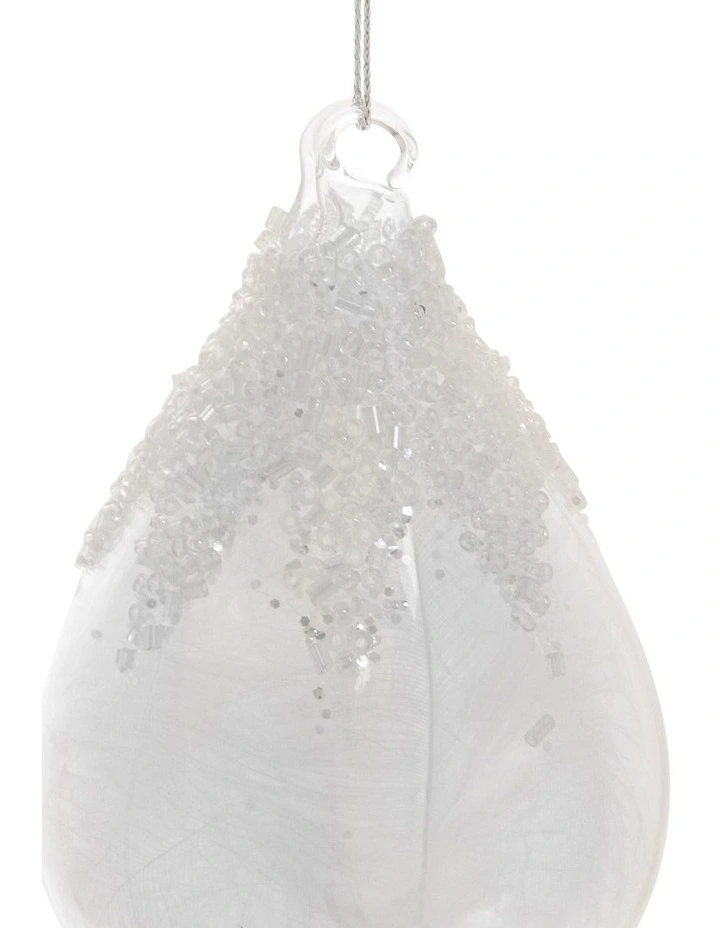 Outlet β¨ Myer Giftorium Luxe 11cm Irridescent Beaded Glass Drop With Feathers Inside π 4 Outlet β¨ Myer Giftorium Luxe 11cm Irridescent Beaded Glass Drop With Feathers Inside π - Image 2