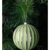 Brand new ⌛ Australian House & Garden Eucalyptus Plastic Stripe Bauble OrnamentGreen/Silver: 10cm 😀 -The Christmas Shop Sales unnamed file 1570