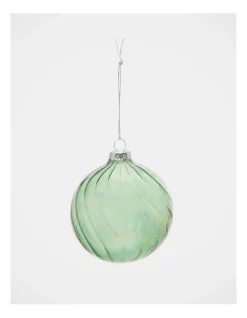 Budget ❤️ Australian House & Garden Eucalyptus Glass Swirled Bauble 8cm In Green 😍