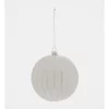 Flash Sale 🔥 Australian House & Garden Eucalyptus Plastic Stripe Bauble OrnamentWhite Silver: 10cm ❤️ -The Christmas Shop Sales unnamed file 1584