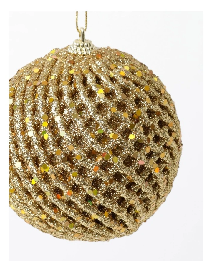 Best Pirce π Myer Giftorium Heirloom Glittered Weave BaubleGold: 8cm π₯° 5 Best Pirce π Myer Giftorium Heirloom Glittered Weave BaubleGold: 8cm π₯° - Image 3