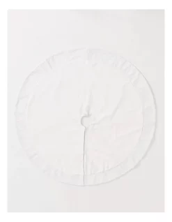 Promo ✨ Myer Giftorium Luxe Fabric Sequined Border Tree 👗 Skirt 120cm In White 🧨 -The Christmas Shop Sales unnamed file 1614