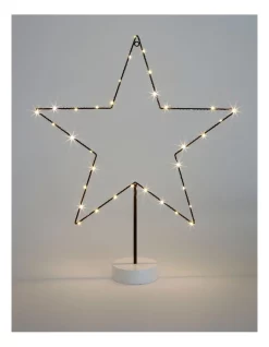 Hot Sale 😍 Myer Giftorium Modern Holiday Metal LED Wire Star Decoration In Black ⭐ -The Christmas Shop Sales unnamed file 162