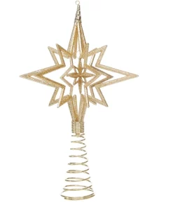 Coupon 😍 Myer Giftorium Heirloom 3D Glitter Gold Star Tree Topper ⭐