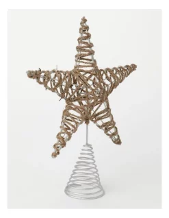 Discount 🔥 Australian House & Garden Eucalyptus Metal Jute Wrapped Star Tree TopperNatural: 33cm 💯 -The Christmas Shop Sales unnamed file 1634