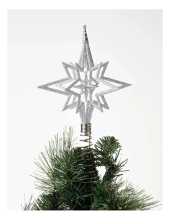 Brand new 👏 Myer Giftorium Luxe 3D Glitter Star Tree Topper In Silver ⭐ -The Christmas Shop Sales unnamed file 1680