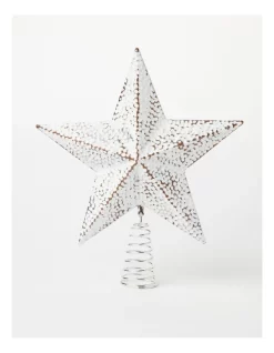 Wholesale β¨ Australian House & Garden Eucalyptus Whitewashed Metal Star Tree Topper In White π§¨
