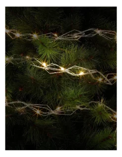 Deals β€οΈ Myer Giftorium LED Glittered Diamond Chain Garland In Silver π