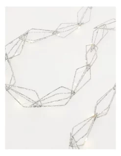 Deals ❤️ Myer Giftorium LED Glittered Diamond Chain Garland In Silver 👍 -The Christmas Shop Sales unnamed file 1698