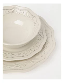 Cheap ⌛ Heritage Luxe Vintage Scalloped 12 Pcs Dinner Set In White 🎁 -The Christmas Shop Sales unnamed file 1735