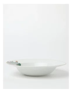 Outlet 🔔 Heritage Heirloom 🎅 Christmas Festive Deep Serving Bowl Green In Green/White ⭐