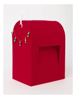 Promo 🔔 Myer Giftorium Merry & Bright Felt Santa Post Box Decoration 26 Cm In Red 🎉 -The Christmas Shop Sales unnamed file 174