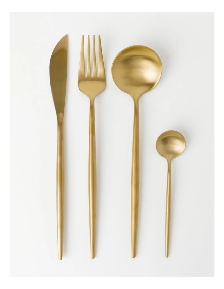 Promo ✔️ Vue Spencer 16pc Cutlery Set Gold ❤️ 3 Promo ✔️ Vue Spencer 16pc Cutlery Set Gold ❤️