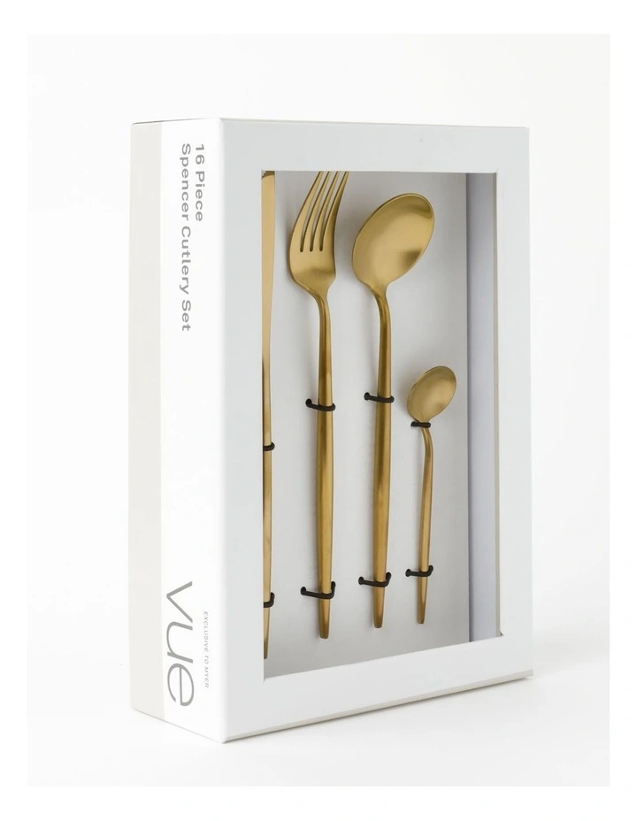 Promo ✔️ Vue Spencer 16pc Cutlery Set Gold ❤️ 6 Promo ✔️ Vue Spencer 16pc Cutlery Set Gold ❤️ - Image 4