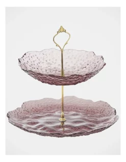 Discount 🌟 Heritage Luxe Romance Cut 2 Tier Cake Stand In Pink 🧨 -The Christmas Shop Sales unnamed file 1765
