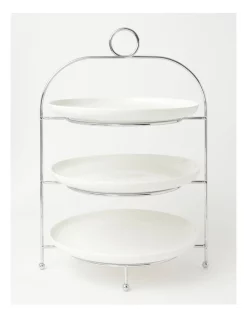 Best Sale π Heritage Tea Party Serving Stand Set Of 3 Round Plates β€οΈ