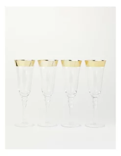 Coupon 🧨 Heritage Gold Rim Champagne Glass Set Of 4 ⭐ -The Christmas Shop Sales unnamed file 1806
