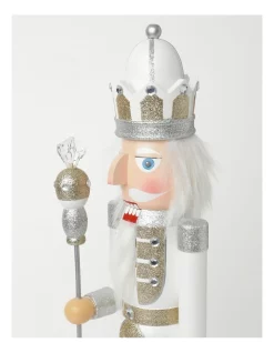 New 🔔 Myer Giftorium Luxe Wooden Large Nutcracker With Jewelled Staff DecorationWhite: 60 Cm 😍 -The Christmas Shop Sales unnamed file 181