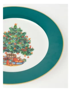 Cheap 😀 Heritage Heirloom ❄ Christmas Festive Charger Plate Small Treein Green/White 😀 -The Christmas Shop Sales unnamed file 1813