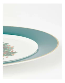 Cheap 😀 Heritage Heirloom ❄ Christmas Festive Charger Plate Small Treein Green/White 😀 -The Christmas Shop Sales unnamed file 1814