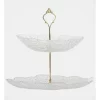 New 🎁 Heritage Luxe Romance Cut 2 Tier Cake Stand In Clear ⌛ -The Christmas Shop Sales unnamed file 1853