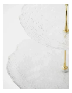 New 🎁 Heritage Luxe Romance Cut 2 Tier Cake Stand In Clear ⌛ -The Christmas Shop Sales unnamed file 1855