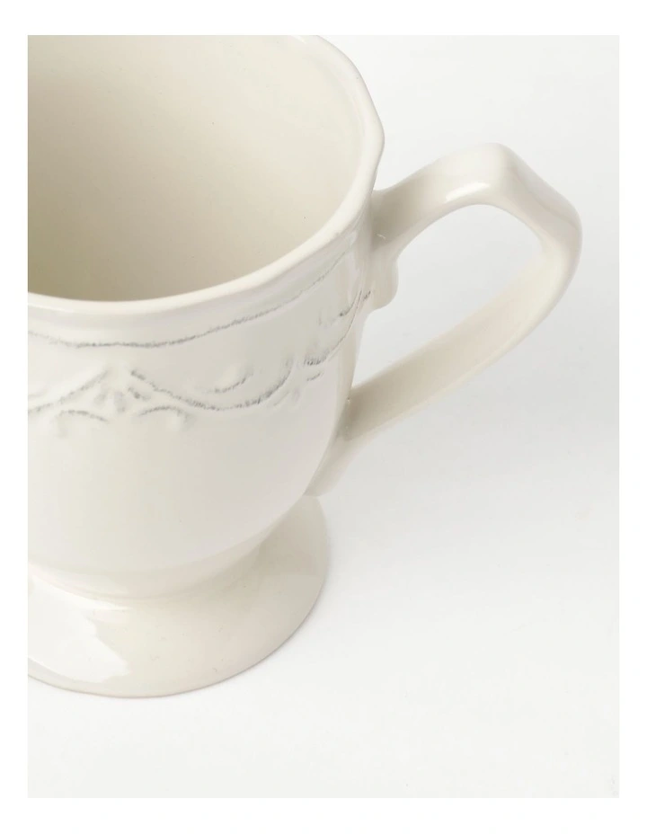 Best deal ✔️ Heritage Luxe Vintage Scalloped Mug Set Of 2 In White 🥰 6 Best deal ✔️ Heritage Luxe Vintage Scalloped Mug Set Of 2 In White 🥰 - Image 4