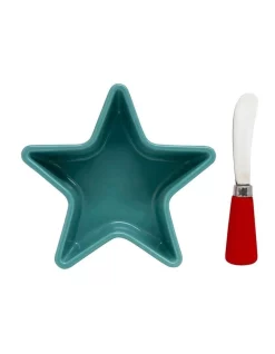 New ✔️ Salt&Pepper Kringle Star Bowl 15cm And Spreader In Mint 🌟