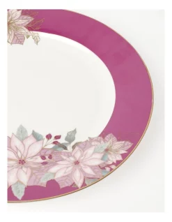 Cheap 🌟 Heritage Luxe Poinsettia Floral Charger Plate In Purple 🛒 -The Christmas Shop Sales unnamed file 1990