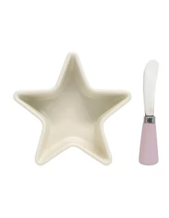 Best Pirce 🧨 Salt&Pepper Kringle Star Bowl 15cm And Spreader In Stone 🥰