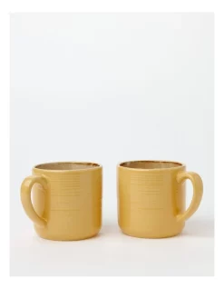 Cheap 🎁 Australian House & Garden Esperance Mug Set Of 2 In Yellow 🔥
