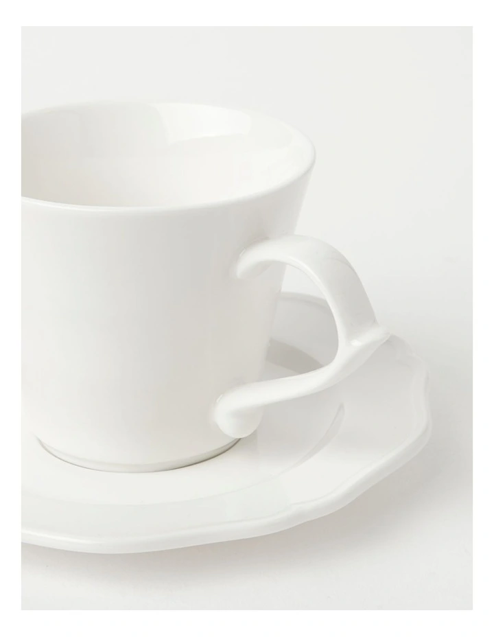 Best Sale π Heritage Scalloped Cup & Saucer White β 4 Best Sale π Heritage Scalloped Cup & Saucer White β - Image 2