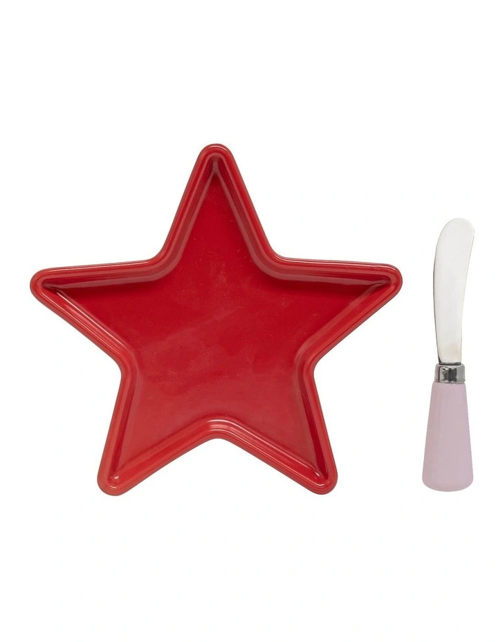 Discount β€οΈ Salt&Pepper Kringle Star Plate And Spreader 18cm In Red π 3 Discount β€οΈ Salt&Pepper Kringle Star Plate And Spreader 18cm In Red π