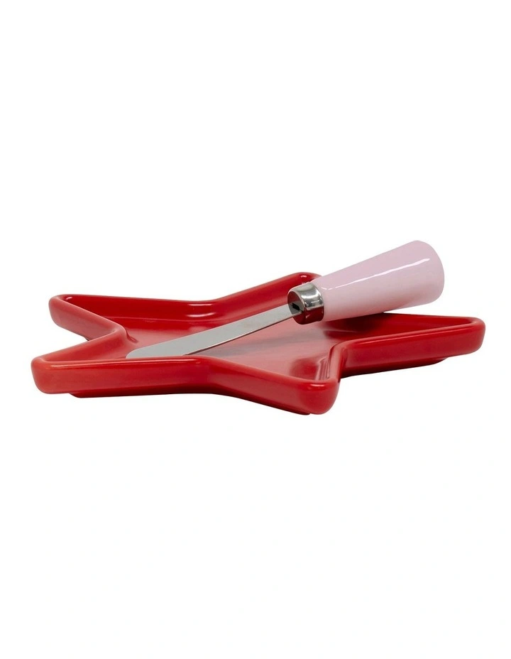 Discount β€οΈ Salt&Pepper Kringle Star Plate And Spreader 18cm In Red π 4 Discount β€οΈ Salt&Pepper Kringle Star Plate And Spreader 18cm In Red π - Image 2