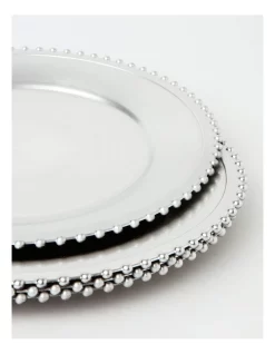 Hot Sale 🔥 Heritage Heirloom Charger Plate Set Of 4 Beaded Edge In Silver ⌛ -The Christmas Shop Sales unnamed file 2111