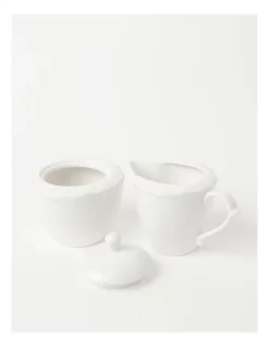 New 🌟 Heritage Scalloped Sugar Bowl & Creamer White 🎁 -The Christmas Shop Sales unnamed file 2113