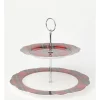 Cheapest 🔔 Heritage Heirloom Tartan 2 Tiered Cake Stand In Red/White 🎉 -The Christmas Shop Sales unnamed file 2235