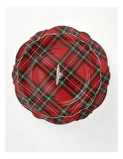Cheapest 🔔 Heritage Heirloom Tartan 2 Tiered Cake Stand In Red/White 🎉 -The Christmas Shop Sales unnamed file 2237